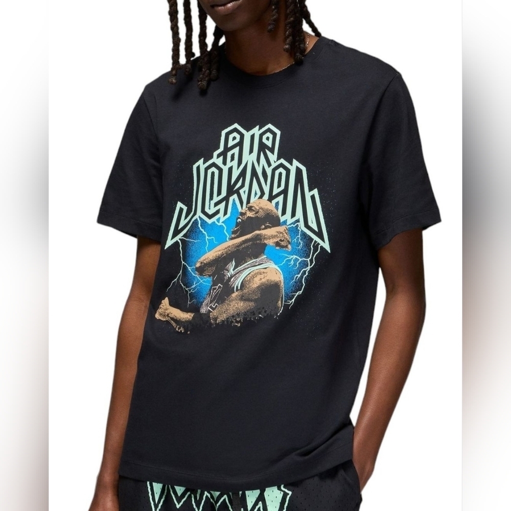 Jordan Black and Blue Air Graphic Tee